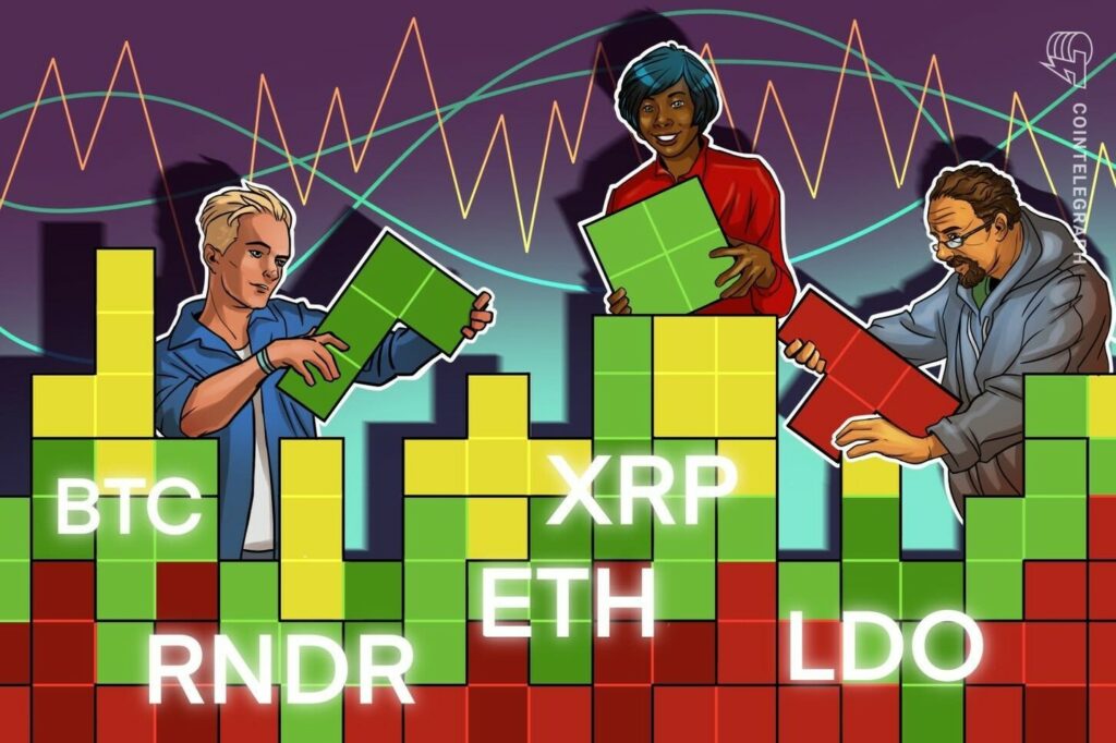 ETH, XRP, LDO and RNDR may experience breakouts due to Bitcoin's stagnant price.