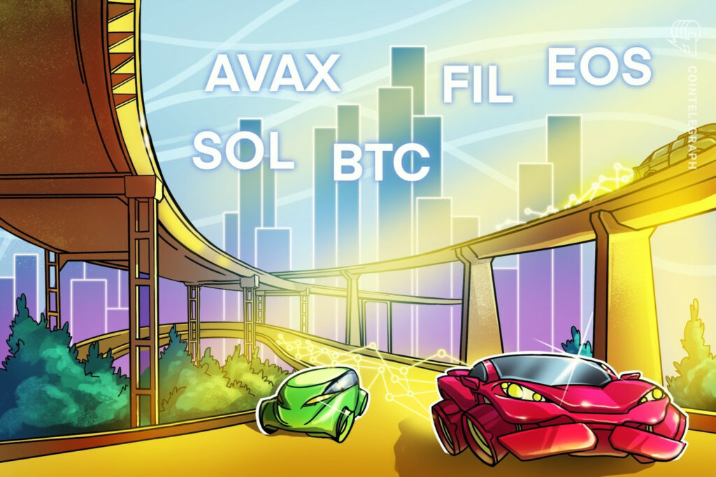 SOL, AVAX, FIL, and EOS gear up for a breakout as Bitcoin price gains momentum